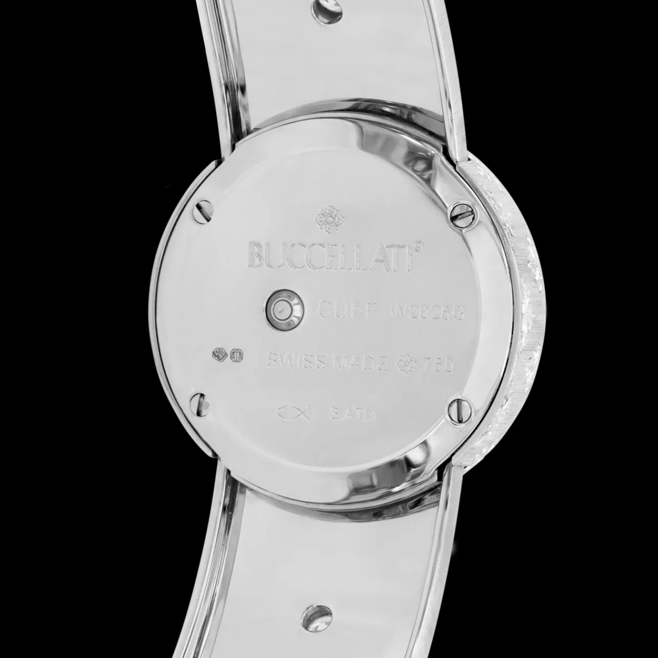 Buccellati MACRI WHITE GOLD RIGATO WATCH WITH DIAMONDS