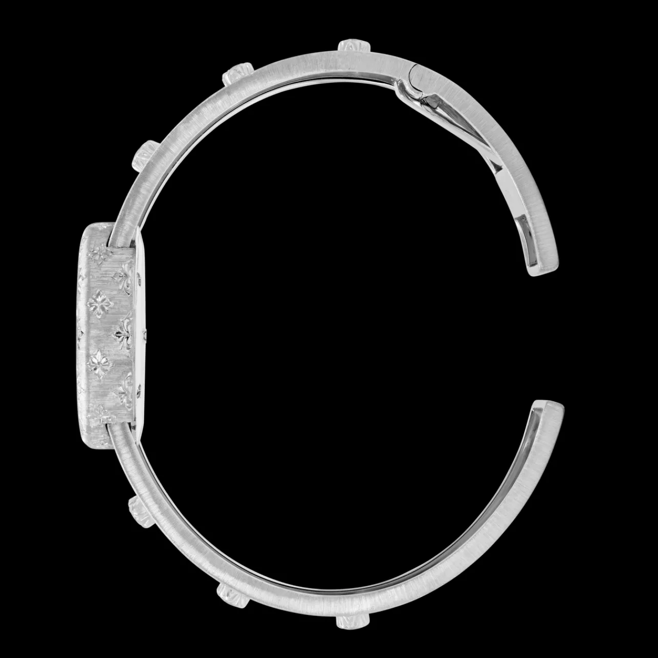 Buccellati MACRI WHITE GOLD RIGATO WATCH WITH DIAMONDS