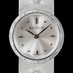 Buccellati MACRI WHITE GOLD RIGATO WATCH WITH DIAMONDS