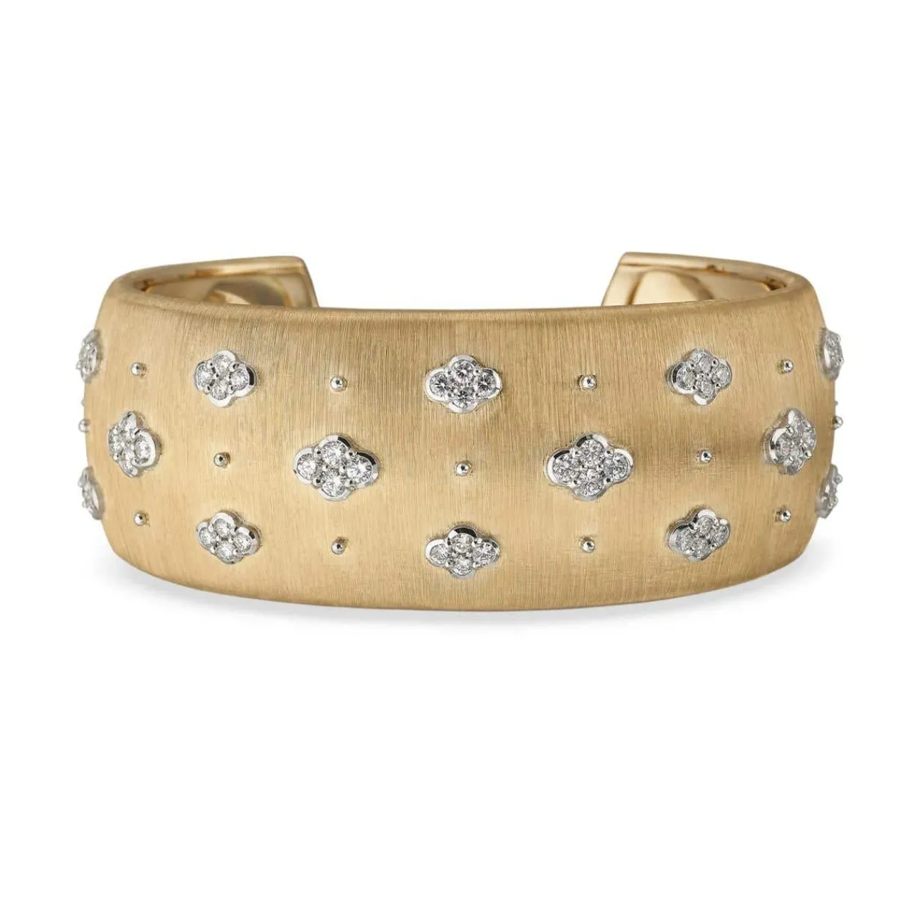 Buccellati MACRI YELLOW AND WHITE GOLD BRACELET WITH DIAMONDS