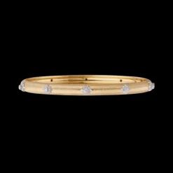Buccellati MACRI YELLOW AND WITHE GOLD BOMBÉ BRACELET WITH DIAMONDS