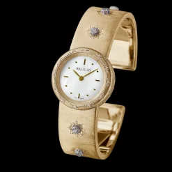 Buccellati MACRI YELLOW GOLD RIGATO WATCH WITH DIAMONDS