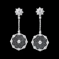 Buccellati MINI TULLE WHITE GOLD EARRINGS WITH DIAMONDS