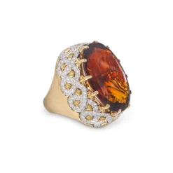 Buccellati MOSAICO YELLOW AND WHITE GOLD RING