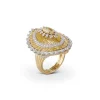 Buccellati MOSAICO YELLOW AND WHITE GOLD RING WITH FANCY DIAMONDS