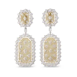 Buccellati MOSAICO YELLOW AND WHITE GOLD EARRINGS