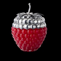 Buccellati MURANO GLASS RASBERRY JAM JAR IN SILVER AND GLASS