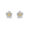 Buccellati OLIMPIA WHITE AND YELLOW GOLD EARRINGS