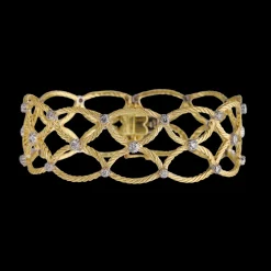 Buccellati ONDINE YELLOW AND WHITE GOLD BRACELET WITH DIAMONDS