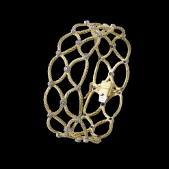 Buccellati ONDINE YELLOW AND WHITE GOLD BRACELET WITH DIAMONDS
