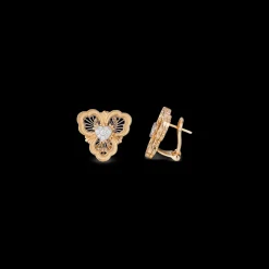Buccellati OPERA TULLE EARRINGS IN YELLOW AND WHITE GOLD WITH DIAMONDS
