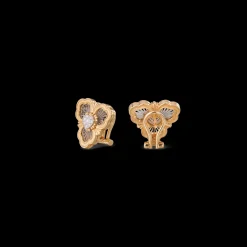 Buccellati OPERA TULLE EARRINGS IN YELLOW AND WHITE GOLD WITH DIAMONDS