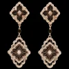 Buccellati OPERA TULLE PINK GOLD DOUBLE LAYERED PENDANT EARRINGS