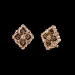 Buccellati OPERA TULLE PINK GOLD EARRINGS WITH ONYX