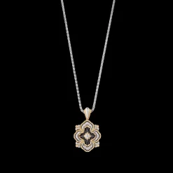 Buccellati OPERA TULLE WHITE AND YELLOW GOLD PREMIUM PENDANT AND DIAMONDS