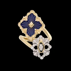 Buccellati OPERA TULLE YELLOW AND WHITE GOLD RING