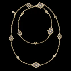 Buccellati OPERA TULLE YELLOW GOLD NECKLACE WITH MICRO LOGO ELEMENTS