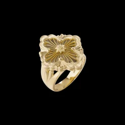Buccellati OPERA TULLE YELLOW GOLD RING WITH MOTHER OF PEARL
