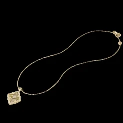 Buccellati OPERA TULLE YELLOW GOLD SET PENDANT WITH MOTHER OF PEARL