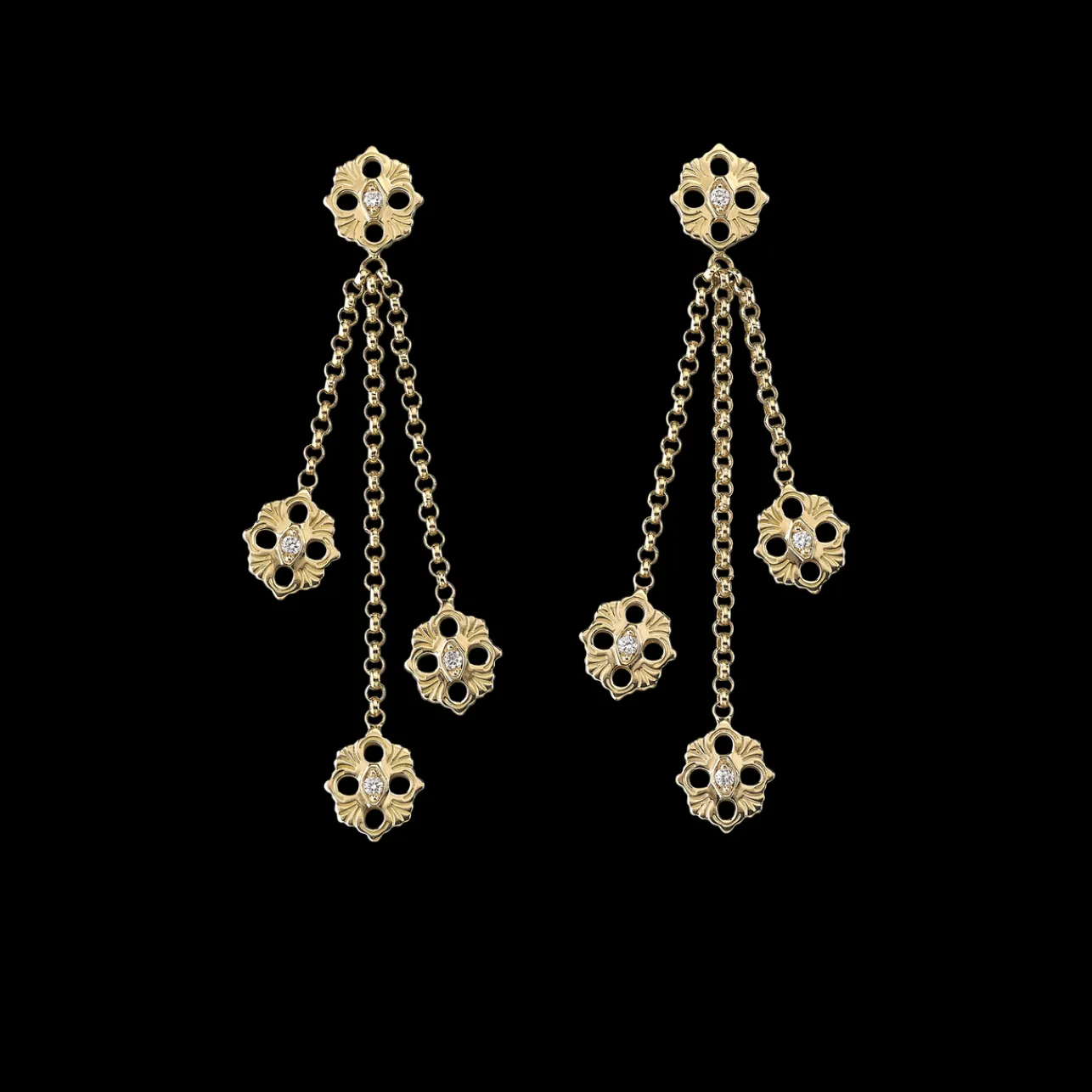 Buccellati OPERA YELLOW GOLD EARRINGS WITH DIAMONDS