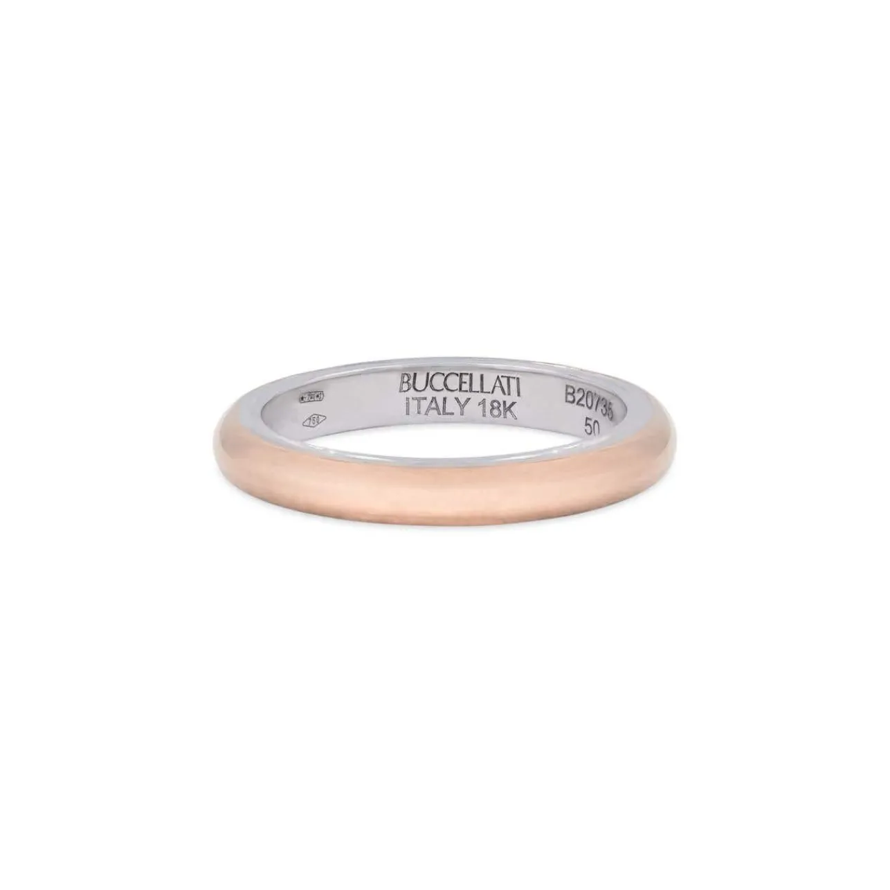 Buccellati PINK AND WHITE GOLD ETERNELLE WEDDING RING