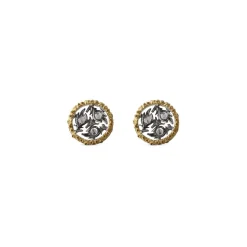Buccellati RAMAGE WHITE AND YELLOW GOLD EARRINGS