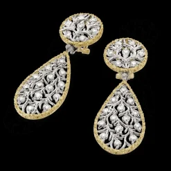 Buccellati RAMAGE WHITE AND YELLOW GOLD SET EARRINGS WITH DIAMONDS