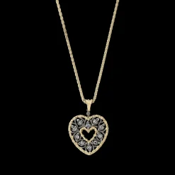 Buccellati RAMAGE WHITE AND YELLOW GOLD PENDANT WITH ROSE-CUT DIAMONDS