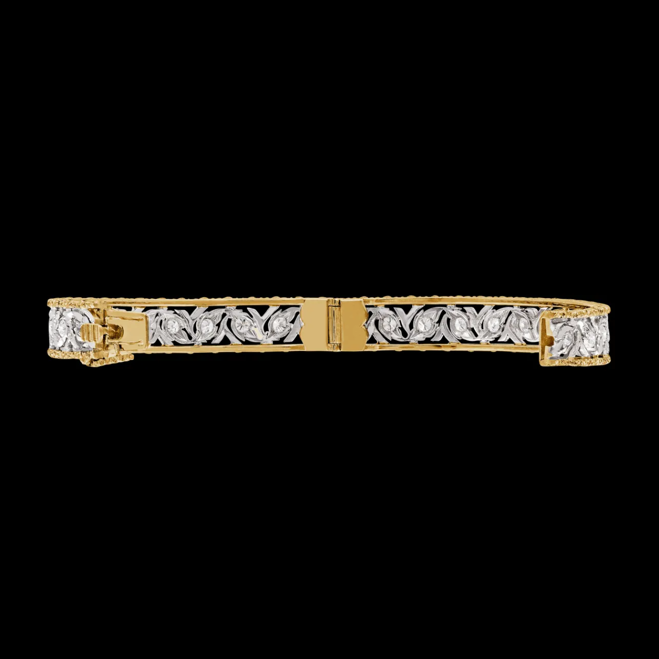 Buccellati RAMAGE WHITE AND YELLOW GOLD BRACELET WITH DIAMONDS