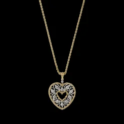 Buccellati RAMAGE WHITE AND YELLOW GOLD PENDANT WITH DIAMONDS