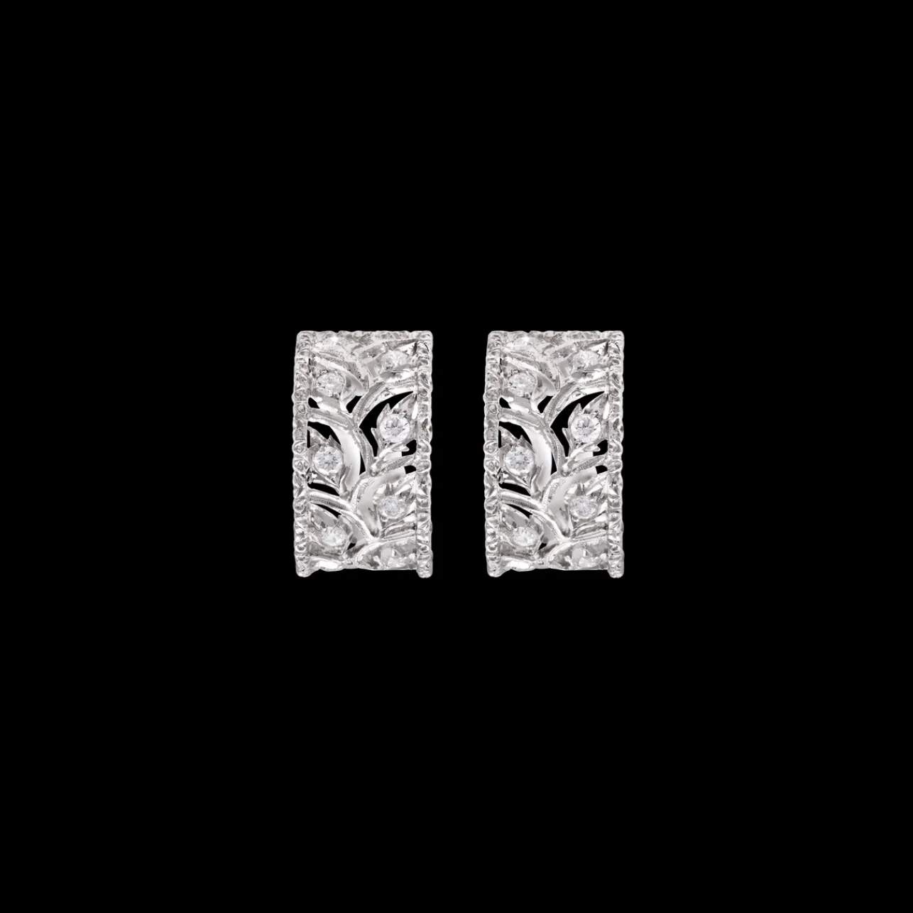 Buccellati RAMAGE WHITE GOLD EARRINGS WITH DIAMONDS