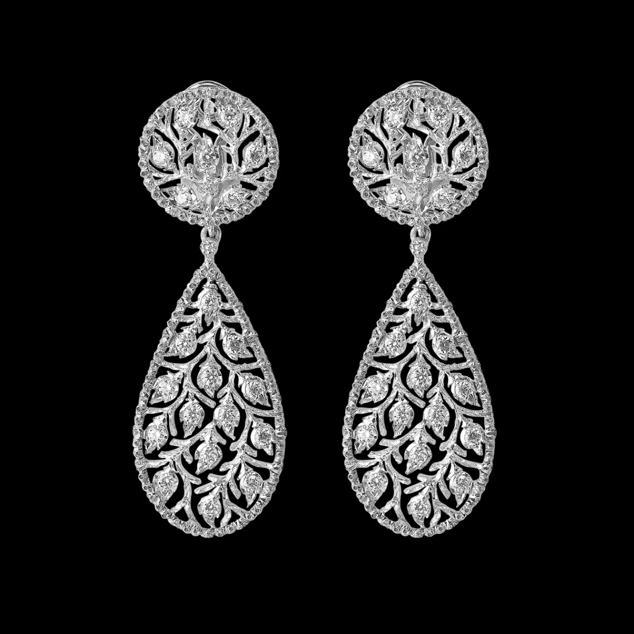 Buccellati RAMAGE WHITE GOLD PENDANT EARRINGS