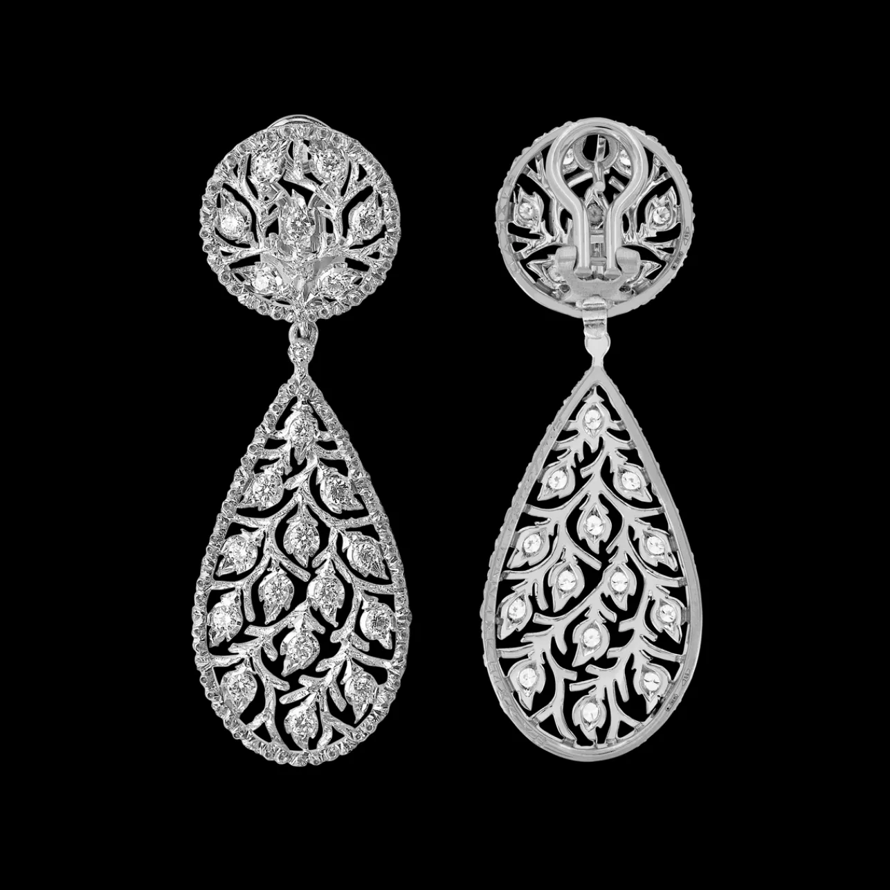 Buccellati RAMAGE WHITE GOLD PENDANT EARRINGS