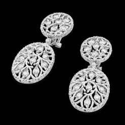 Buccellati RAMAGE WHITE GOLD PENDANT EARRINGS WITH DIAMONDS