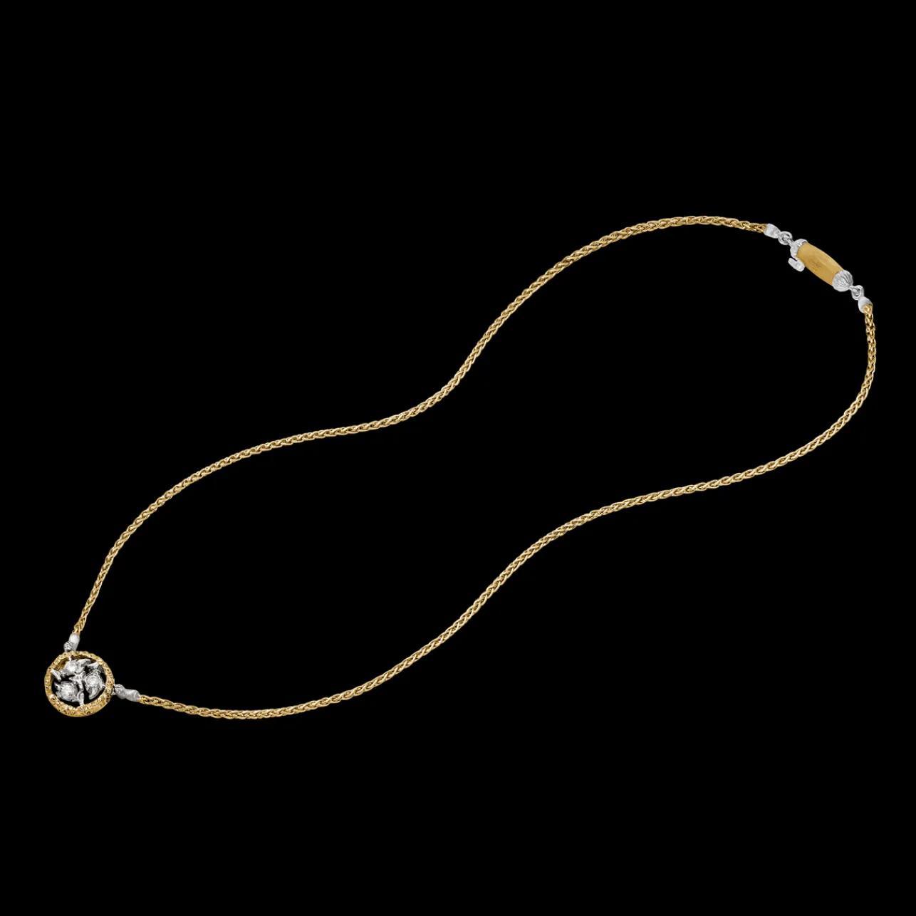 Buccellati RAMAGE YELLOW AND WHITE GOLD PENDANT