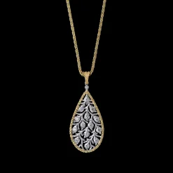 Buccellati RAMAGE YELLOW AND WHITE GOLD DROP-SHAPED PENDANT