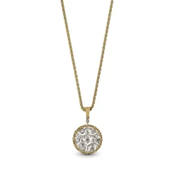 Buccellati RAMAGE YELLOW AND WHITE GOLD PENDANT WITH DIAMONDS