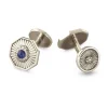 Buccellati RAYS SILVER CUFFLINKS WITH SAPPHIRES