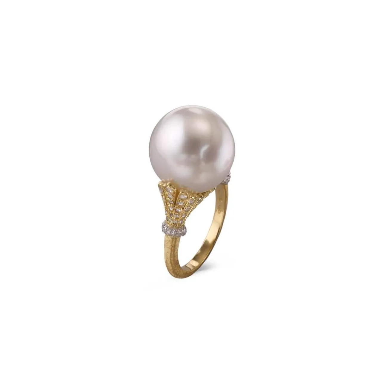Buccellati ROLÒ YELLOW AND WHITE GOLD RING