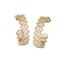 Buccellati ROMBI EARRINGS IN YELLOW AND WHITE GOLD WITH DIAMONDS