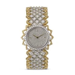 Buccellati ROMBI WHITE AND YELLOW GOLD WATCH
