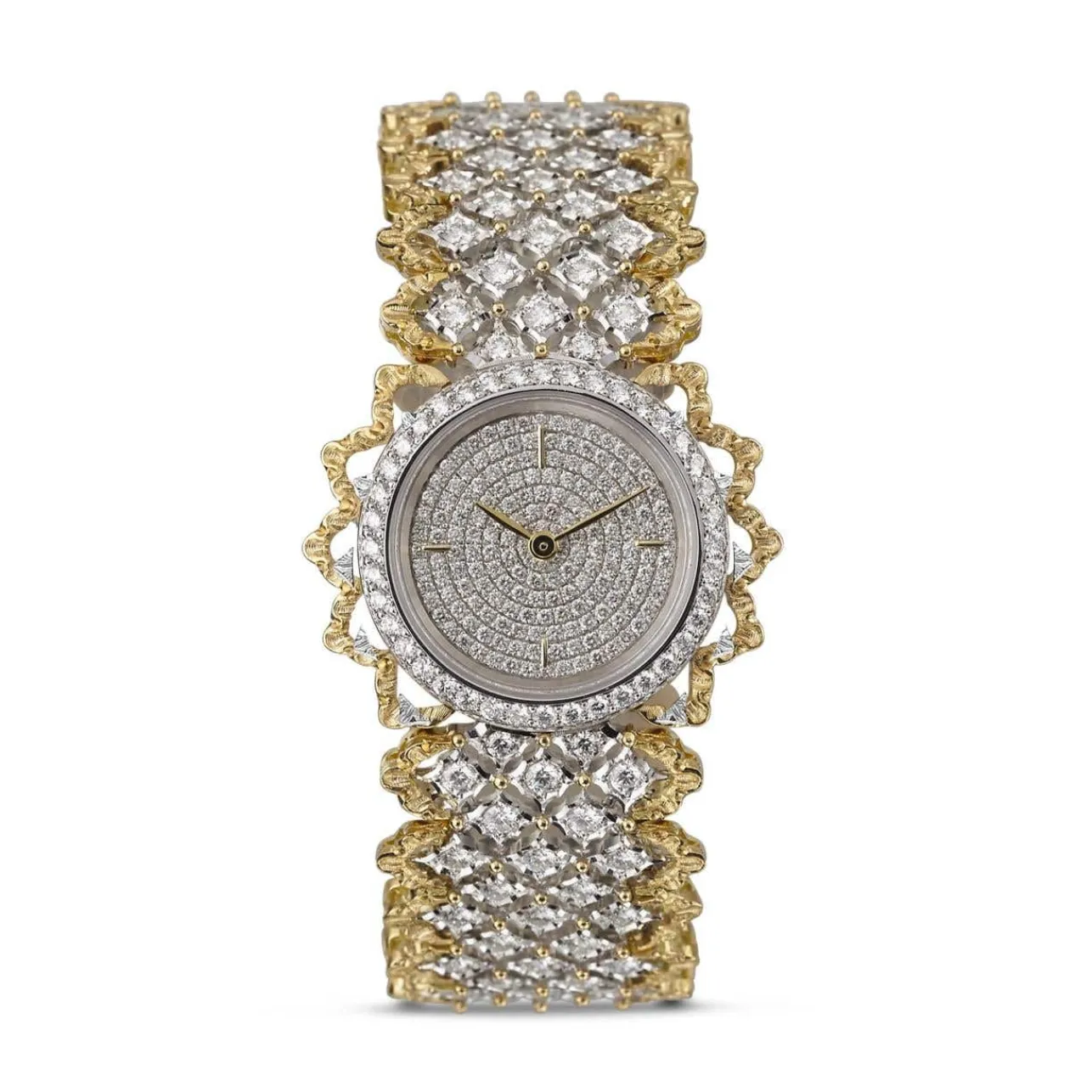 Buccellati ROMBI WHITE AND YELLOW GOLD WATCH