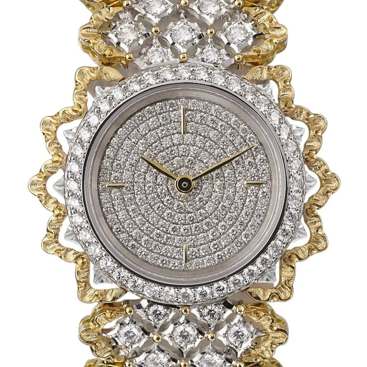 Buccellati ROMBI WHITE AND YELLOW GOLD WATCH
