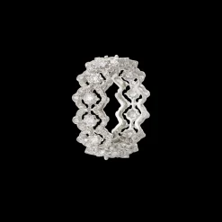 Buccellati ROMBI WHITE GOLD ETERNELLE RING WITH DIAMONDS