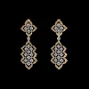 Buccellati ROMBI YELLOW AND WHITE GOLD SET EARRINGS WITH DIAMONDS