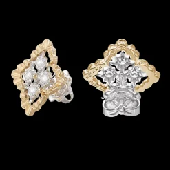 Buccellati ROMBI YELLOW AND WHITE GOLD EARRINGS