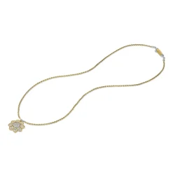 Buccellati ROMBI YELLOW AND WHITE GOLD SET PENDANT WITH DIAMONDS