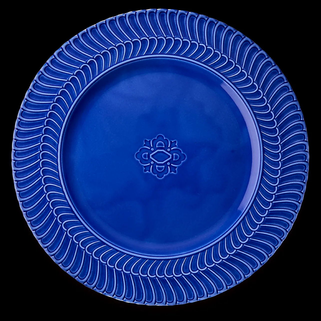 Buccellati ROUCHE FINE COBALT BLUE PORCELAIN SERVING PLATE