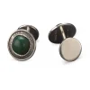Buccellati ROUCHE SILVER CUFFLINKS WITH AGATE