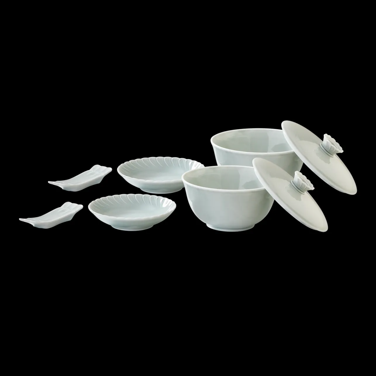 Buccellati ROUCHE TANG GREEN PORCELAIN ASIA SET